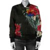 French Polynesia Hibiscus Women's Bomber Jacket A7 Bomber Jacket