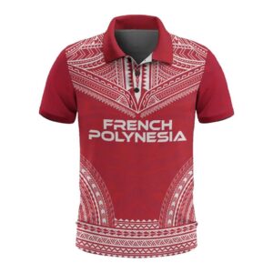 French Polynesia Polo Shirt - Polynesian Chief Flag Version - BN10