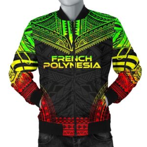 French Polynesia Polynesian Chief Men's Bomber Jacket - Reggae Version - Bn10 Bomber Jacket