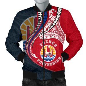 French Polynesian Men's Bomber Jacket Manta Polynesian TH65 Bomber Jacket