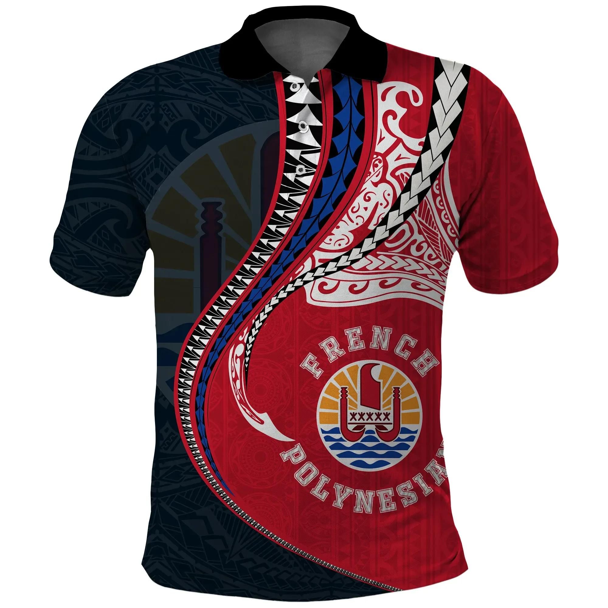 French Polynesian Polo Shirt Manta Polynesian TH65 French Polynesian Polo Shirt Manta Polynesian TH65