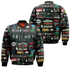 Friends Tv Show For Fan 3D Jersey Bomber Jacket