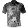 Fsm Polo Shirt - Humpback Whale with Tropical Flowers (White) - BN18