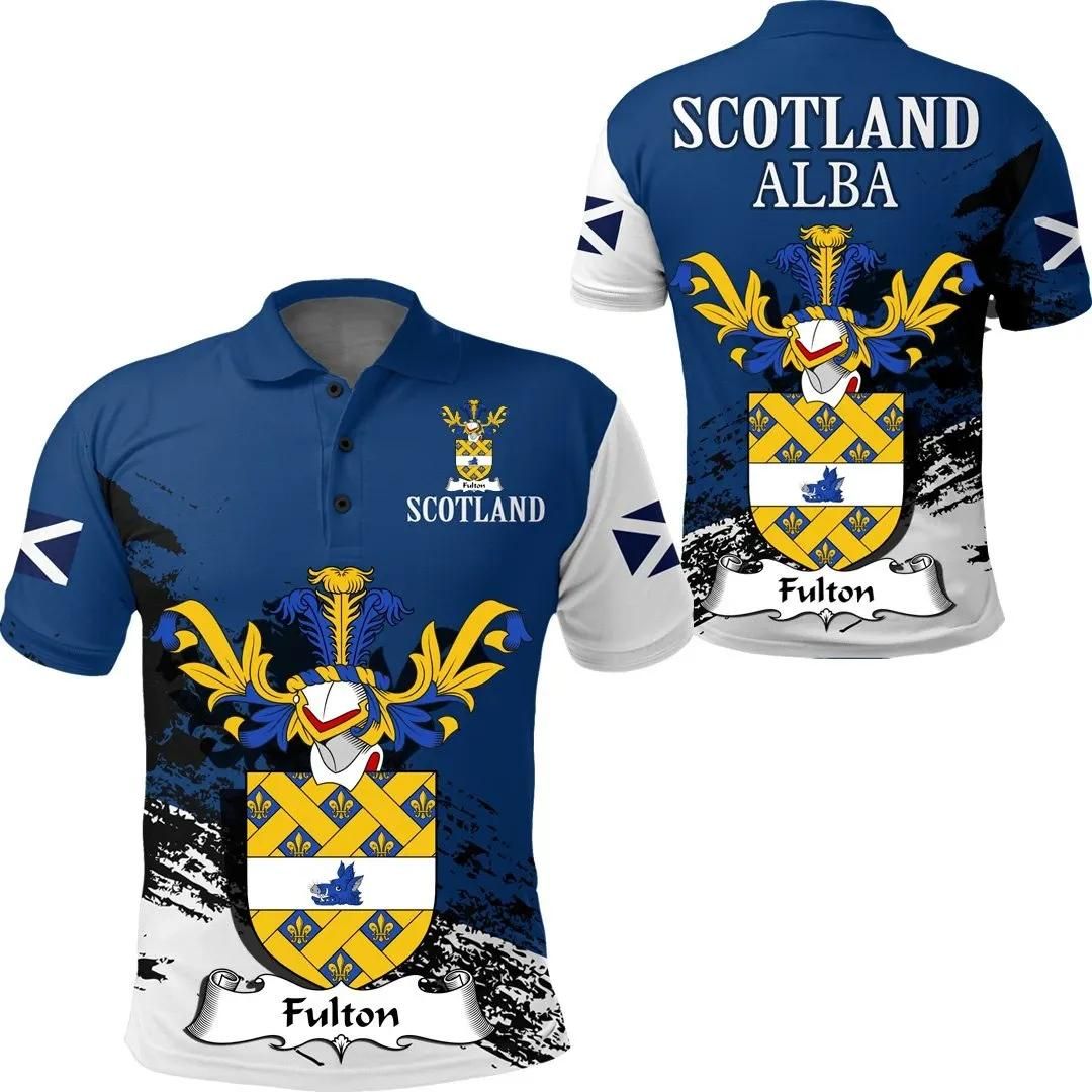 Fulton Scottish Family Crest Scotland Special Polo Shirt - Golf Shirt A7 Fulton Scottish Family Crest Scotland Special Polo Shirt - Golf Shirt A7