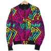 Funky Pattern Print Women Casual Bomber Jacket