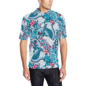Funky Retro Pattern Print Design A05 Men Polo Shirt