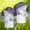 Funny Skull Badminton Player Polo Shirt #V