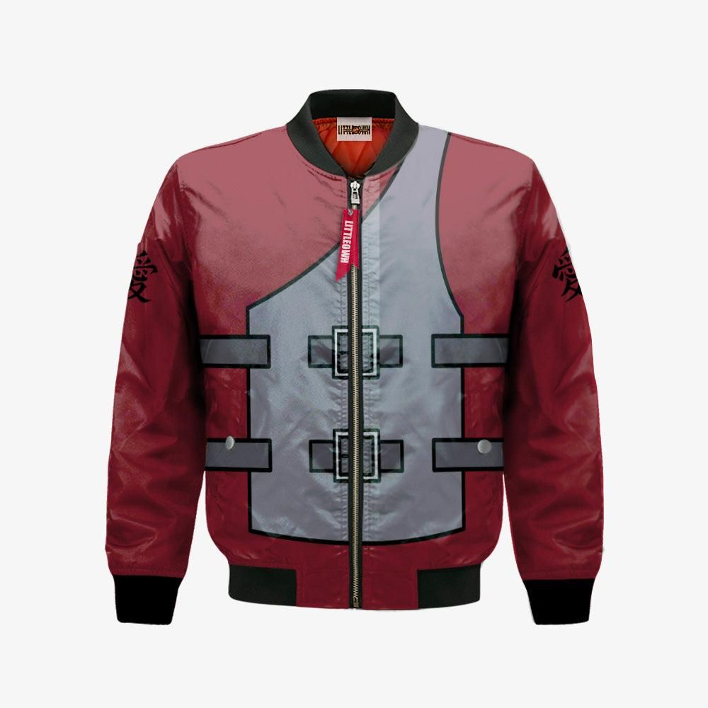 Gaara Bomber Jacket Custom Nrt Shippuden Cosplay Costumes Bomber Jacket Gaara Bomber Jacket Custom Nrt Shippuden Cosplay Costumes Bomber Jacket