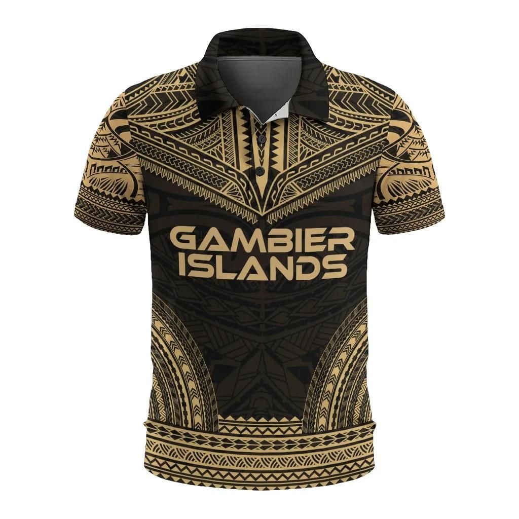 Gambier Islands Polo Shirt - Polynesian Chief Gold Version - BN10 Gambier Islands Polo Shirt - Polynesian Chief Gold Version - BN10
