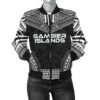 Gambier Islands Polynesian Chief Women'S Bomber Jacket - Black Version - Bn10 Bomber Jacket