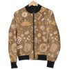 Gambling Poker Pattern Print Women Casual Bomber Jacket