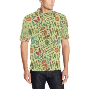 Gardening Pattern Print Design G02 Men Polo Shirt