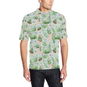 Gardening Pattern Print Design G04 Men Polo Shirt