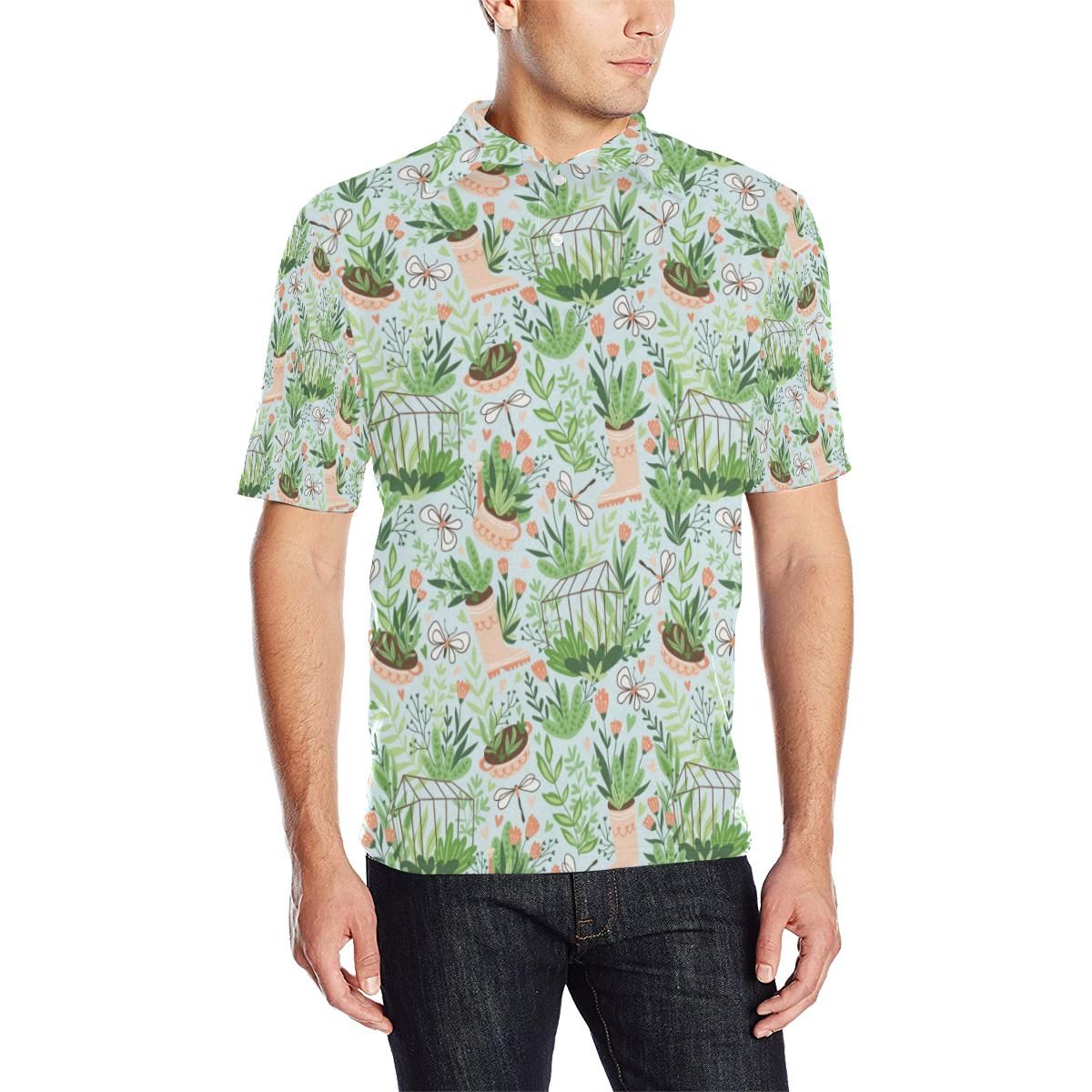Gardening Pattern Print Design G04 Men Polo Shirt Gardening Pattern Print Design G04 Men Polo Shirt
