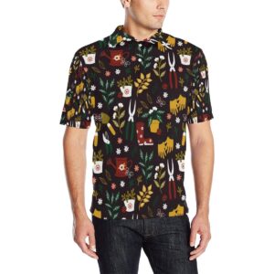 Gardening Pattern Print Design G05 Men Polo Shirt