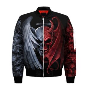 Gentle And Evil Skull Bomber Jacket For Men And Women Bomber Jacket