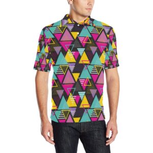 Geometric Colorful Pattern Print Design 02 Men Polo Shirt