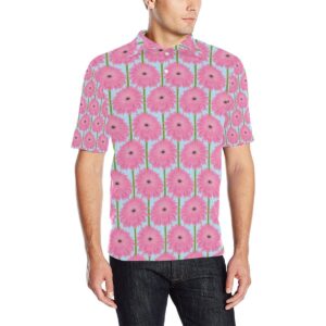 Gerberas Pattern Print Design Gb01 Men Polo Shirt
