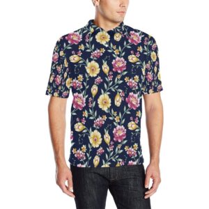 Gerberas Pattern Print Design Gb03 Men Polo Shirt