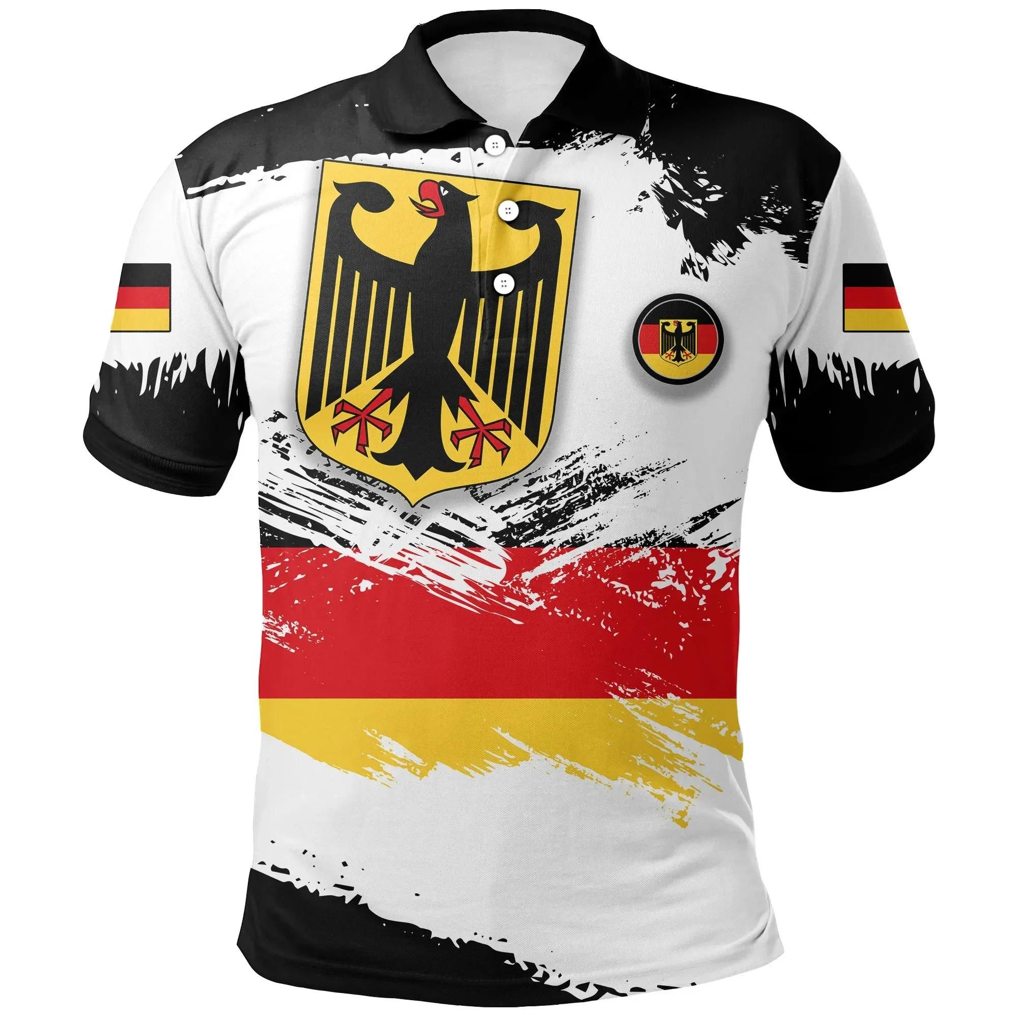 Germany Polo Shirt - Germany Flag Brush A02 Germany Polo Shirt - Germany Flag Brush A02