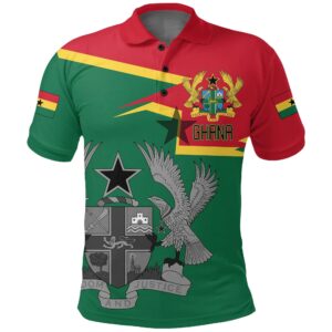 Ghana Coat Of Arms Polo Shirt - Style A27