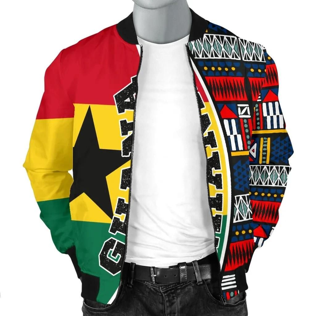 Ghana-Mens-Bomber-Jacket-Flag-Kente-Pattern-Special-A25-Bomber-Jacket-2