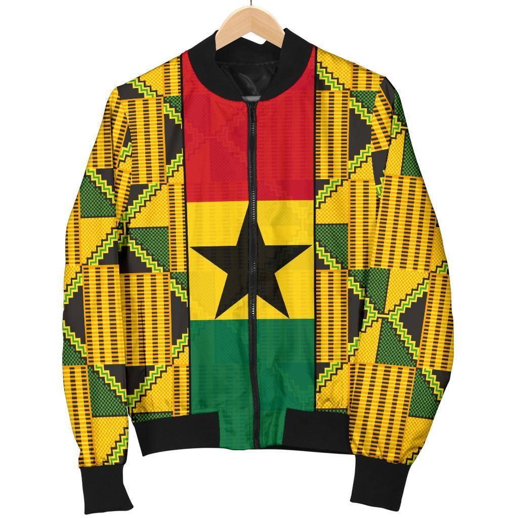 Ghana Men's Bomber Jacket Kente Ankara TH5 Ghana Men's Bomber Jacket Kente Ankara TH5