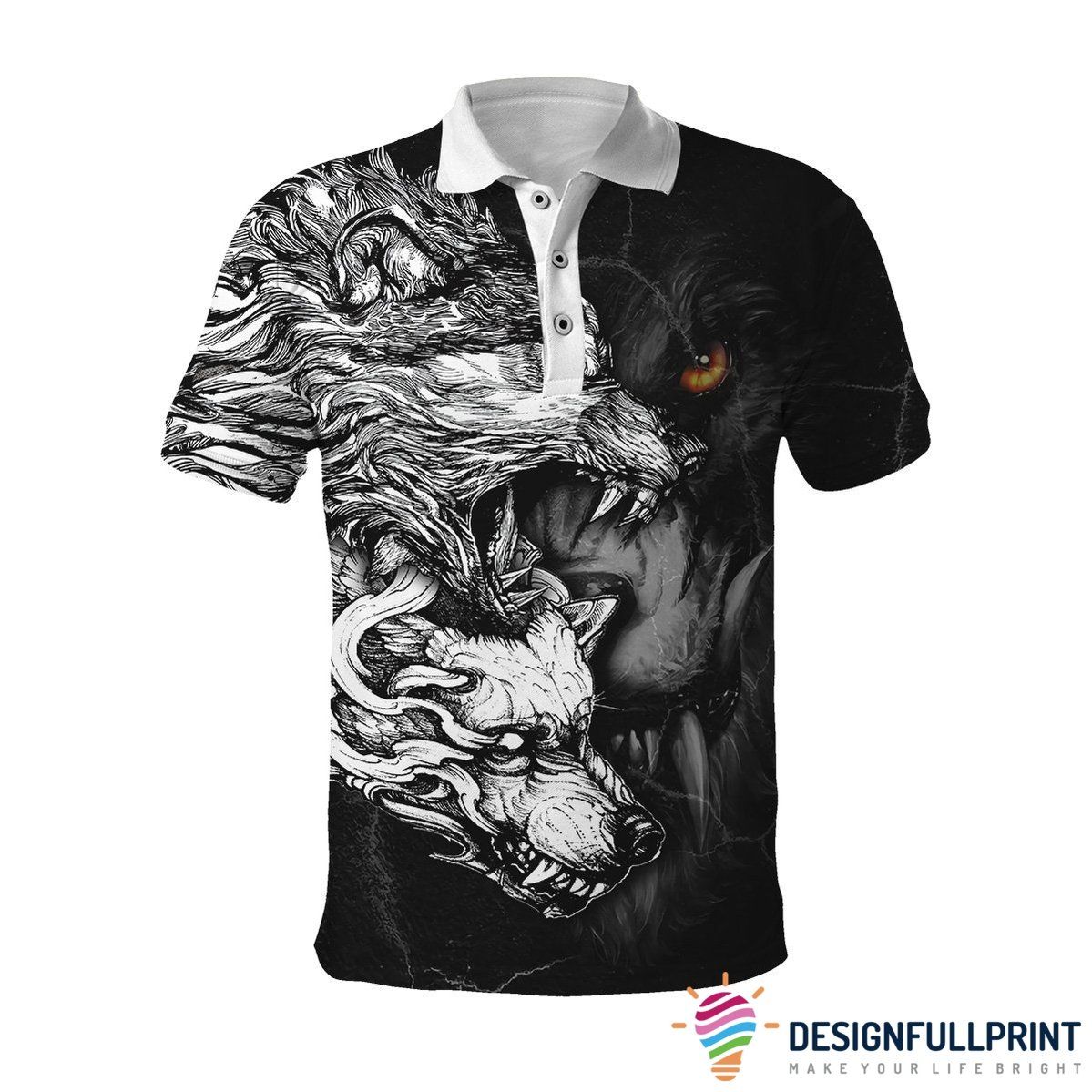 Gift For Wolf Lover Wolf Tattoo The Powerful Wolf Polo Shirt Nhd Gift For Wolf Lover Wolf Tattoo The Powerful Wolf Polo Shirt Nhd