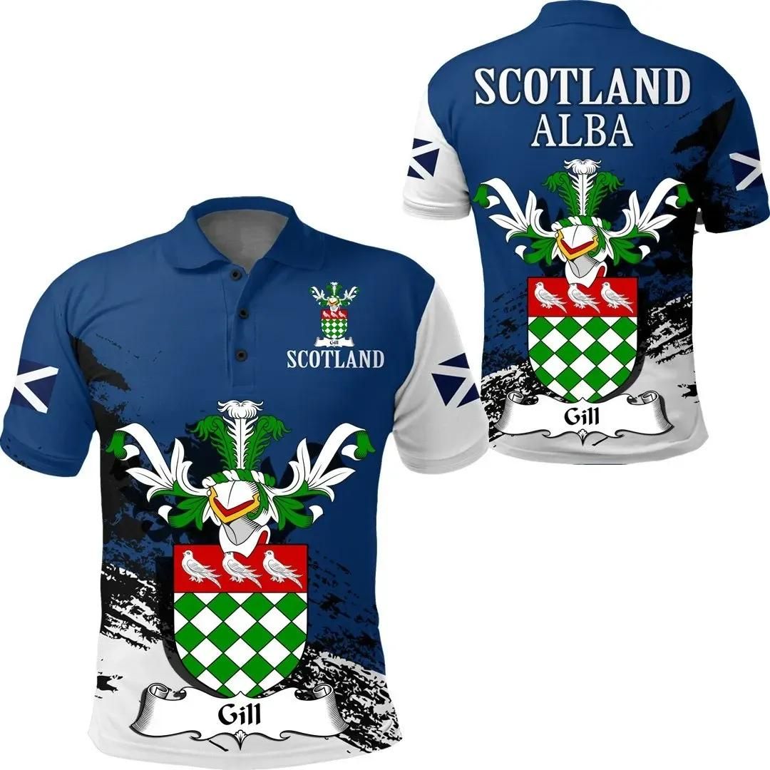 Gill Scottish Family Crest Scotland Special Polo Shirt - Golf Shirt A7 Gill Scottish Family Crest Scotland Special Polo Shirt - Golf Shirt A7