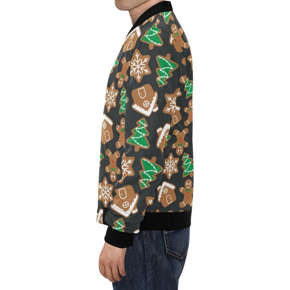 Gingerbread-Man-Pattern-Print-Chirstmas-Mens-Bomber-Jacket-1