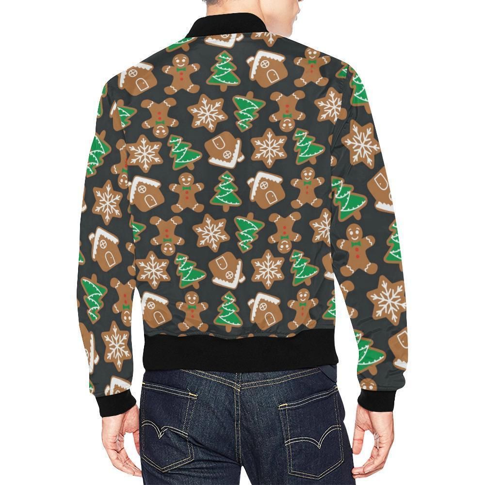 Gingerbread-Man-Pattern-Print-Chirstmas-Mens-Bomber-Jacket-2