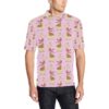 Giraffe Cute Pink Polka Dot Print Men Polo Shirt