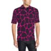 Giraffe Pink Background Texture Print Men Polo Shirt