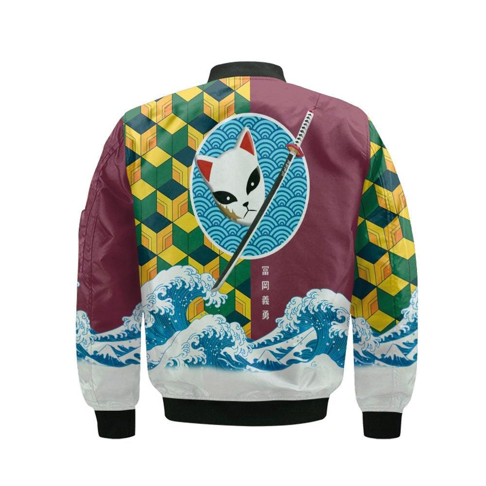 Giyu-Tomioka-Bomber-Jacket-Custom-KNY-Cosplay-Costumes-Bomber-Jacket-1