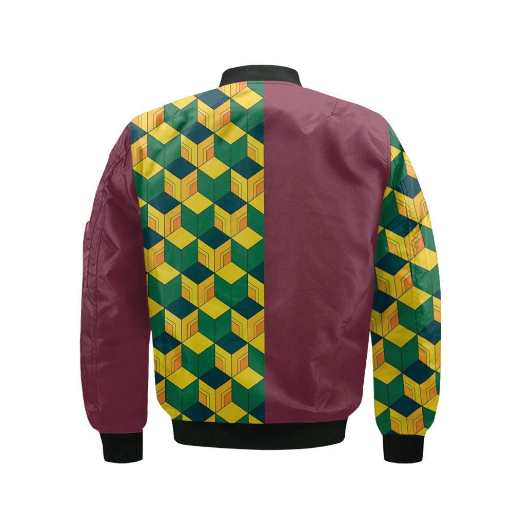 Giyuu-Tomioka-Pattern-Bomber-Jacket-Custom-KNY-Cosplay-Costumes-Bomber-Jacket-1