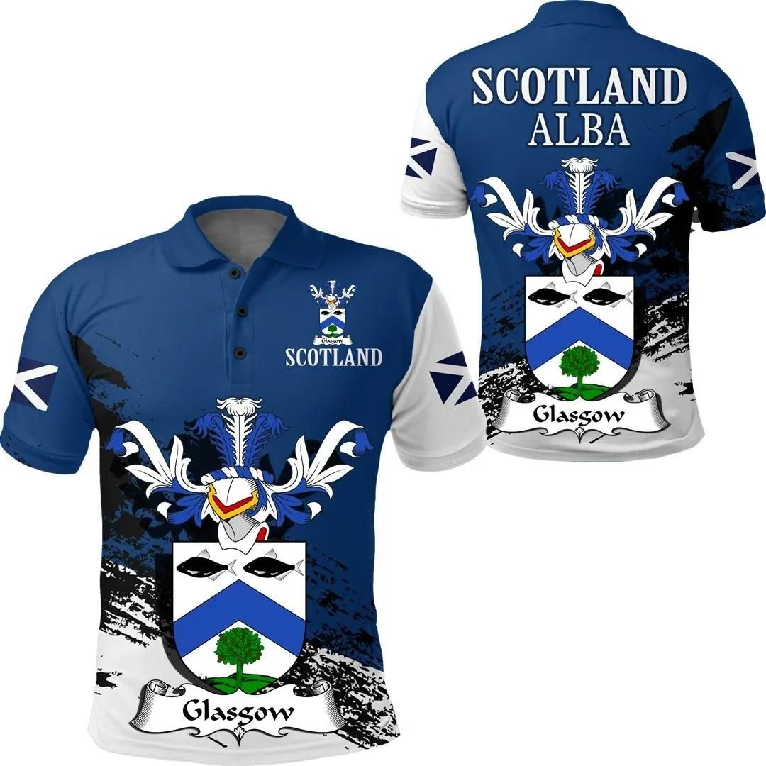Glasgow Scottish Family Crest Scotland Special Polo Shirt - Golf Shirt A7 Glasgow Scottish Family Crest Scotland Special Polo Shirt - Golf Shirt A7
