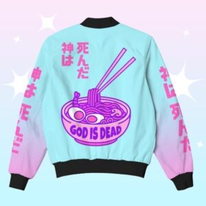 God is dead noodle japanese bomber 3D t shirt hoodie sweater Bomber Jacket