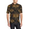 Gold Dragonfly Mandala Men Polo Shirt