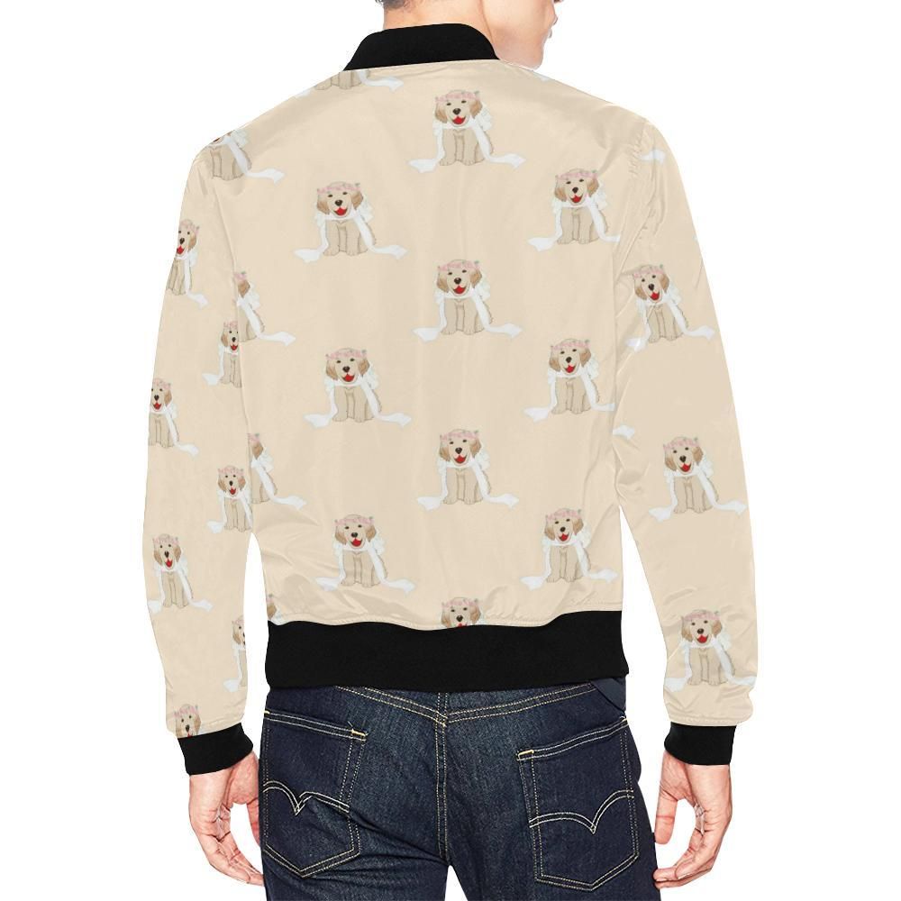 Golden-Retriever-Pattern-Print-Mens-Bomber-Jacket-2