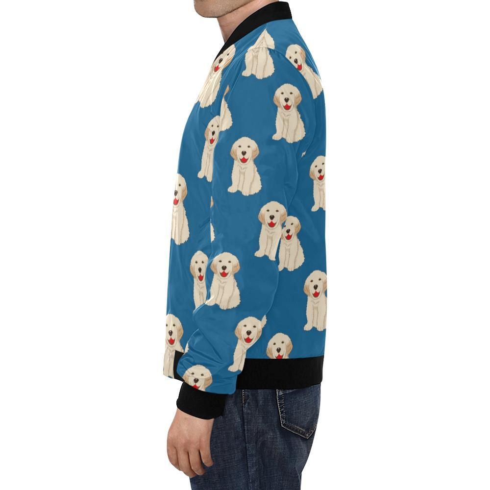Golden-Retriever-Print-Pattern-Mens-Bomber-Jacket-1