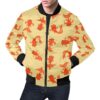 Goldfish Pattern Print Mens Bomber Jacket