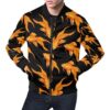 Goldfish Print Pattern Mens Bomber Jacket