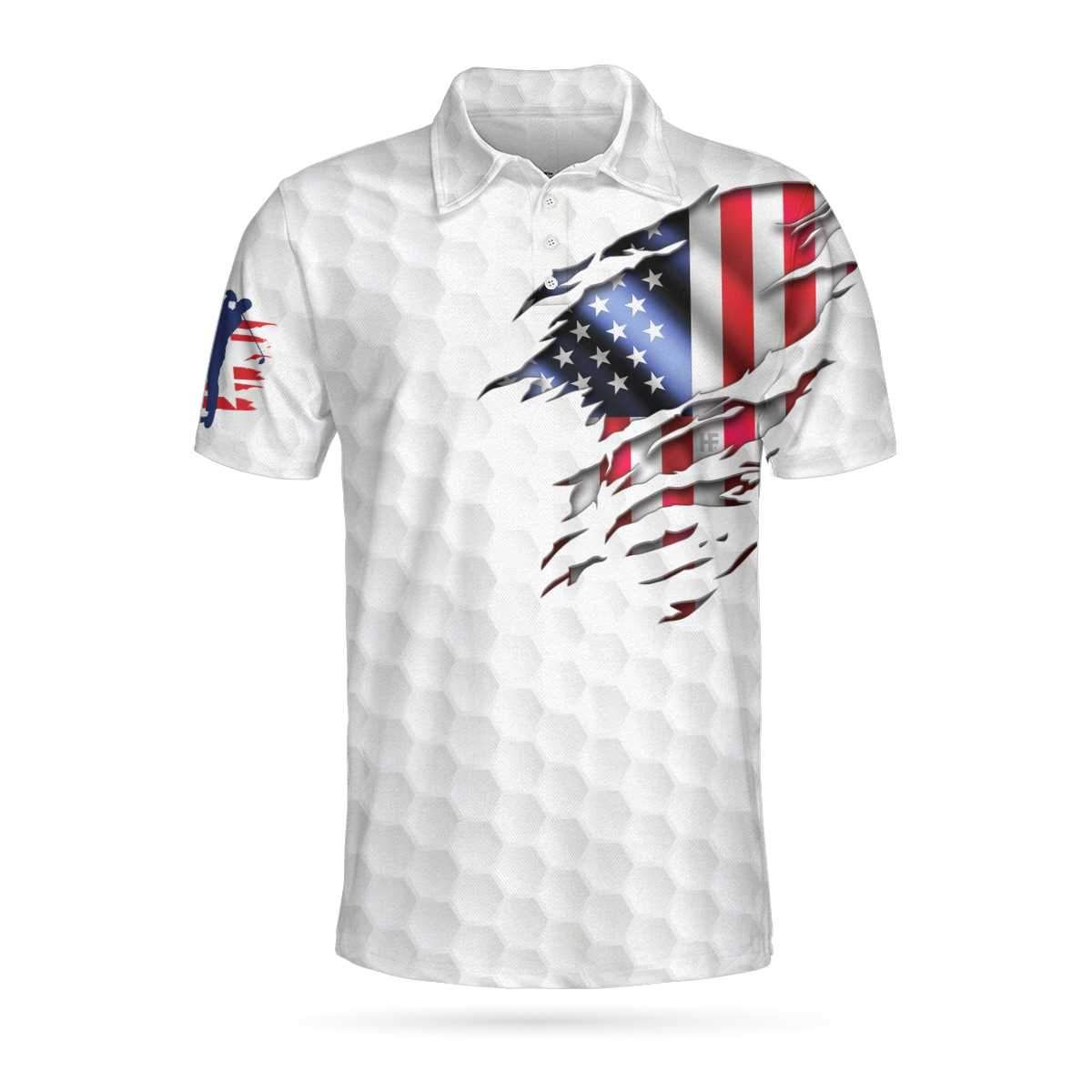 Golf American Flag 3D All Over Printed Polo Shirt Golf American Flag 3D All Over Printed Polo Shirt