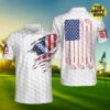 Golf American Flag Independence Day July 4Th Polo Shirt