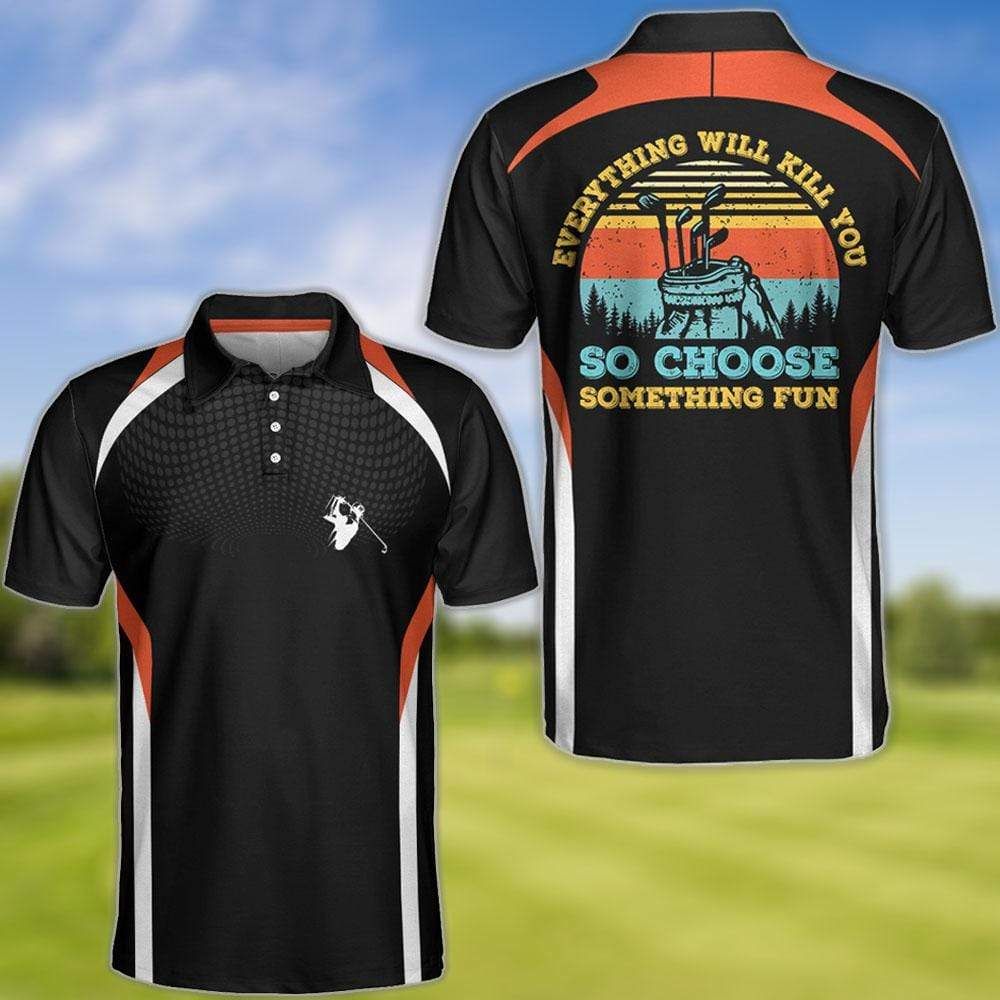 Golf Choose Something Fun Vintage Polo Shirt #V Golf Choose Something Fun Vintage Polo Shirt #V
