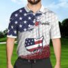 Golf Flag Hole Custom Name Polo Shirt