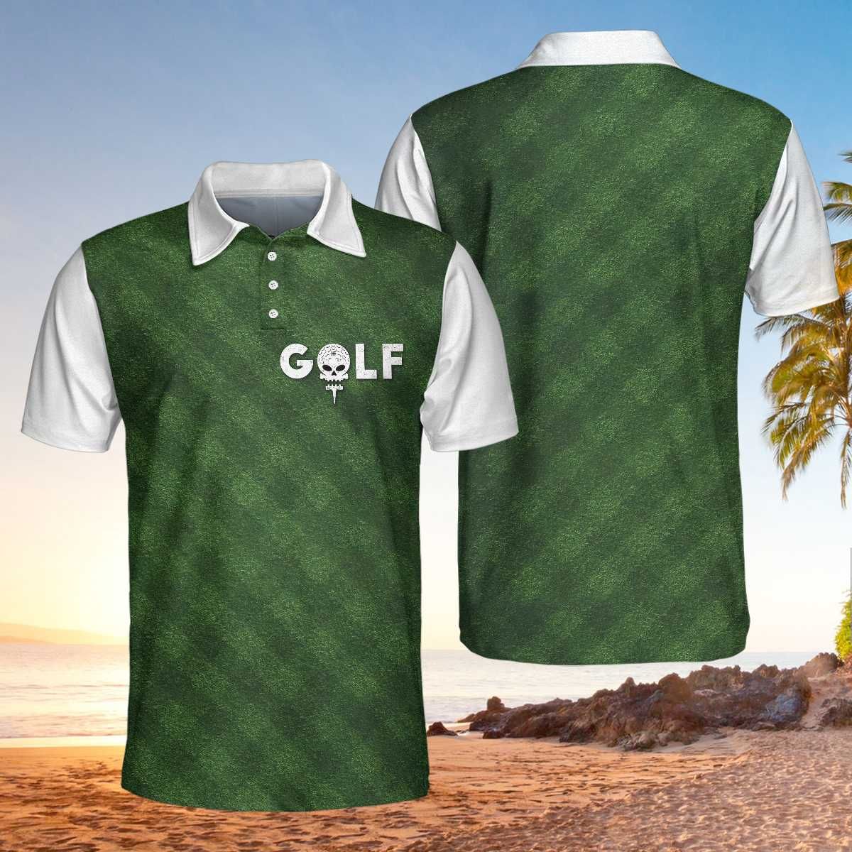 Golf Green Background Polo Shirt Golf Green Background Polo Shirt