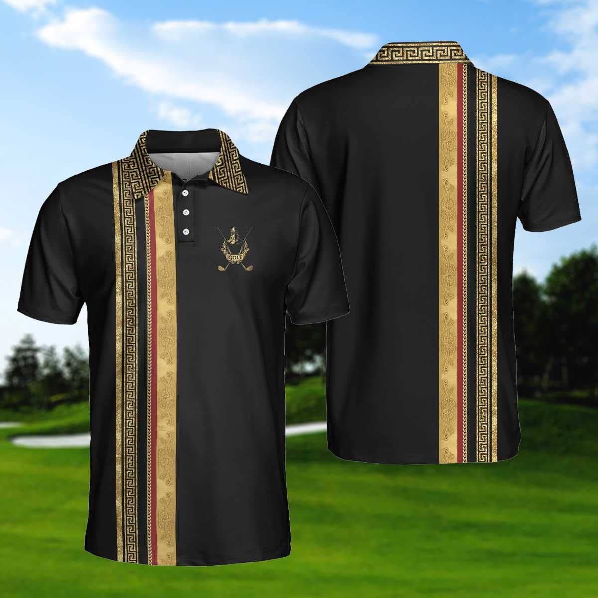 Golf King Luxury Baroque V2 Polo Shirt Golf King Luxury Baroque V2 Polo Shirt