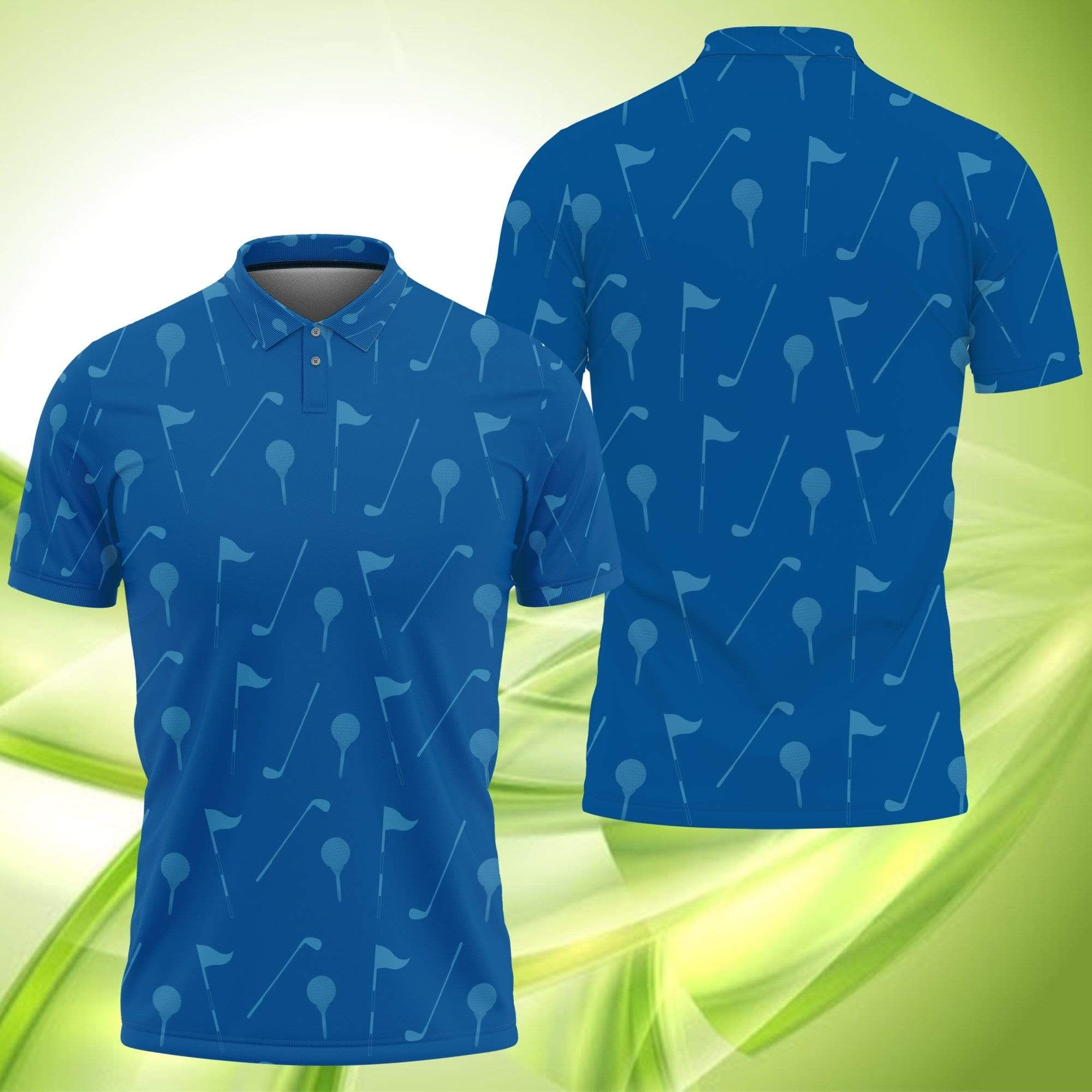 Golf Pattern Blue Polo Shirt #Kv Golf Pattern Blue Polo Shirt #Kv