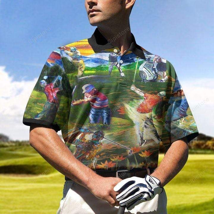 Golf Player Art Polo Shirt #Kv Golf Player Art Polo Shirt #Kv